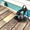 Sanding-a-wood-deck-restorer-tool